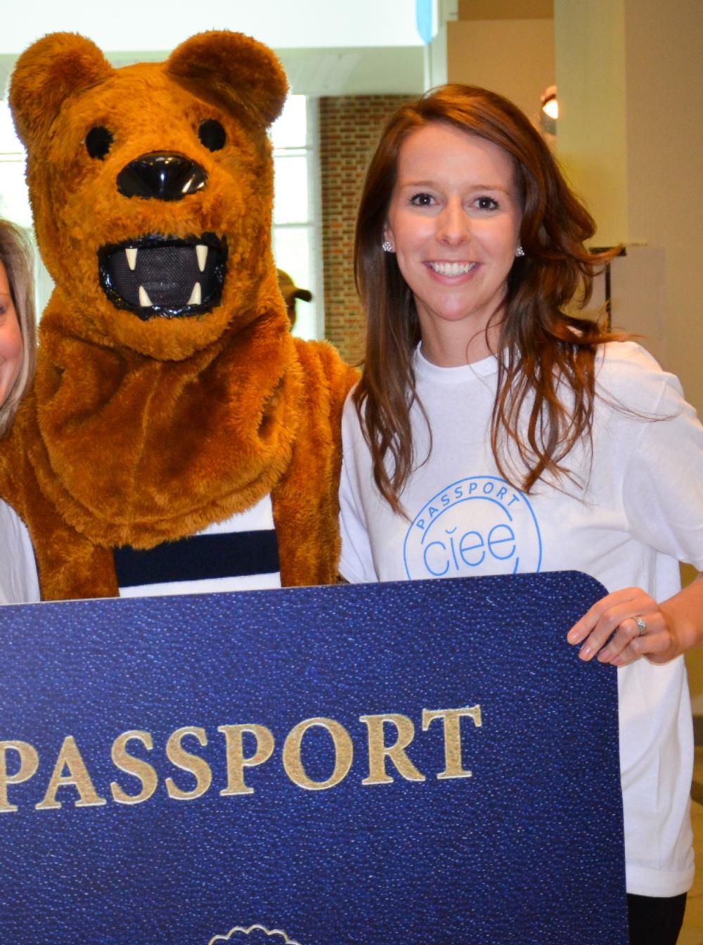 Kate and the Nittany Lion
